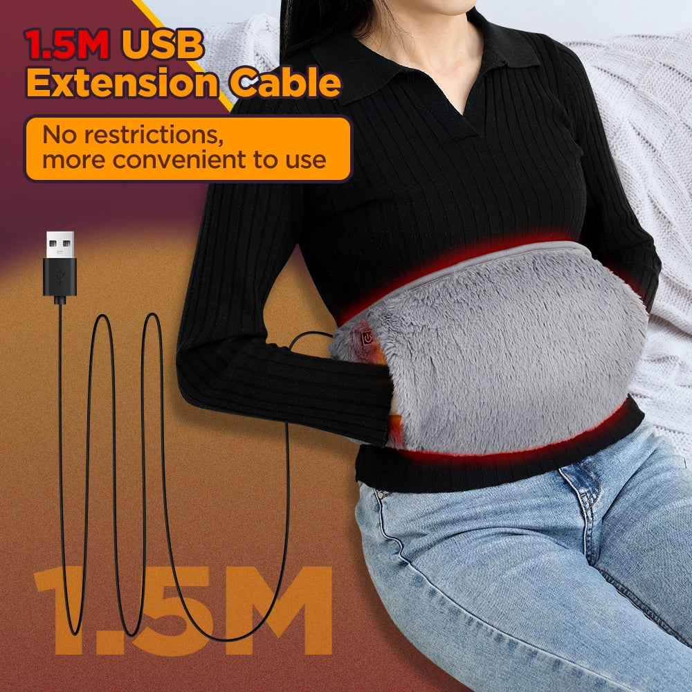 3 Levels Electric Hand Waist Pad USB Recharging Abdominal Warmer
